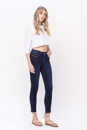 High Rise Ankle Skinny Jeans - Coeur de la Mode
