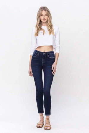 High Rise Ankle Skinny Jeans - Coeur de la Mode