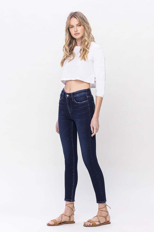 High Rise Ankle Skinny Jeans - Coeur de la Mode