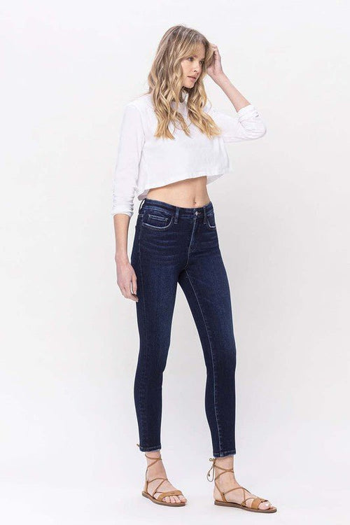 High Rise Ankle Skinny Jeans - Coeur de la Mode