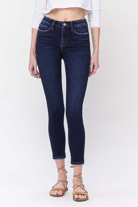 High Rise Ankle Skinny Jeans - Coeur de la Mode