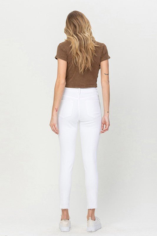 High Rise Crop Skinny Jeans - Coeur de la Mode