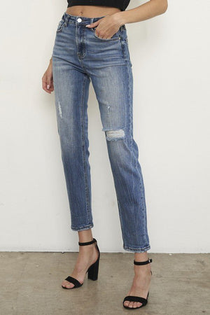 HIGH RISE GIRLFIRNED JEANS - Coeur de la Mode