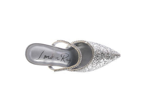 IRIS Glitter Spool Heel Sandal - Coeur de la Mode