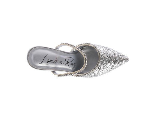 IRIS Glitter Spool Heel Sandal - Coeur de la Mode