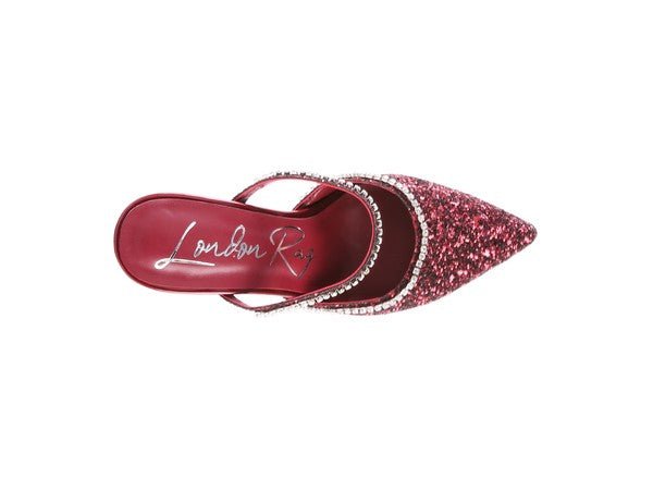 IRIS Glitter Spool Heel Sandal - Coeur de la Mode