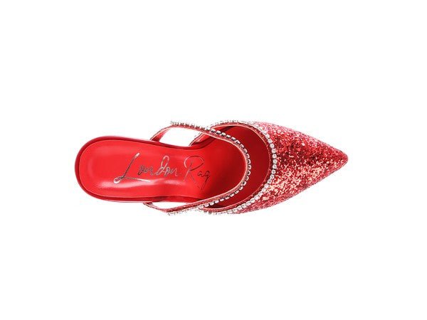 IRIS Glitter Spool Heel Sandal - Coeur de la Mode