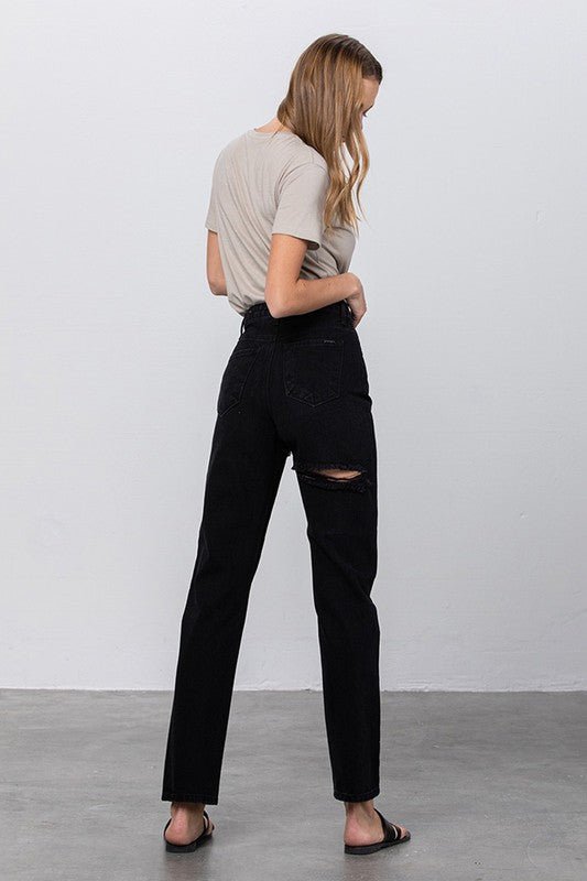 JADON RIPPED MOM JEANS - Coeur de la Mode