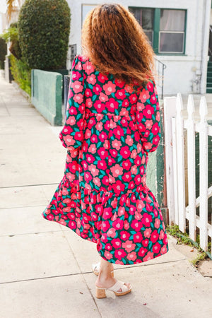 Look Adorable Ribbon Bow Tie Babydoll Tiered Maxi Dress - Coeur de la Mode