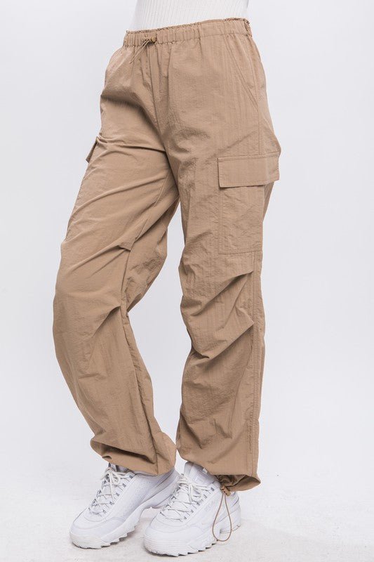 Loose Fit Parachute Cargo Pants - Coeur de la Mode
