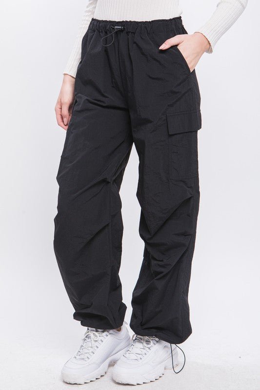 Loose Fit Parachute Cargo Pants - Coeur de la Mode