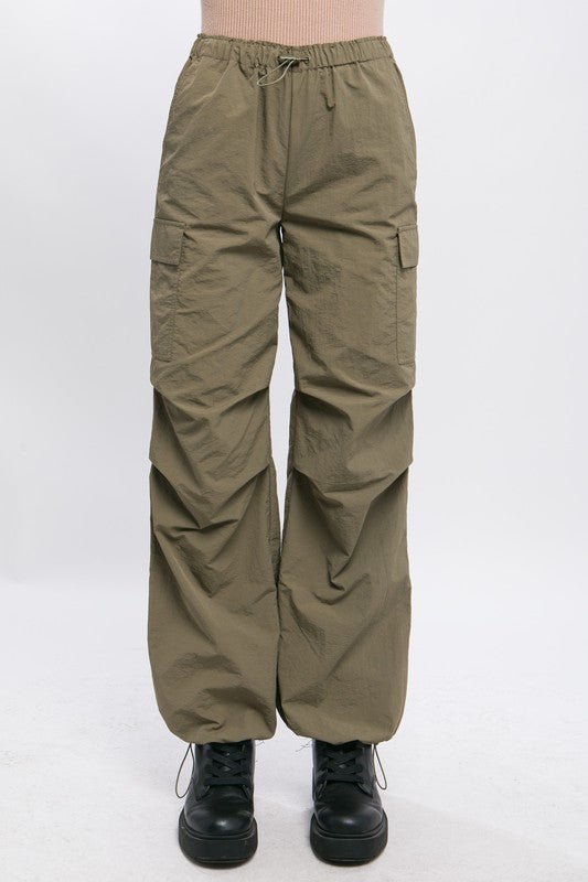 Loose Fit Parachute Cargo Pants - Coeur de la Mode