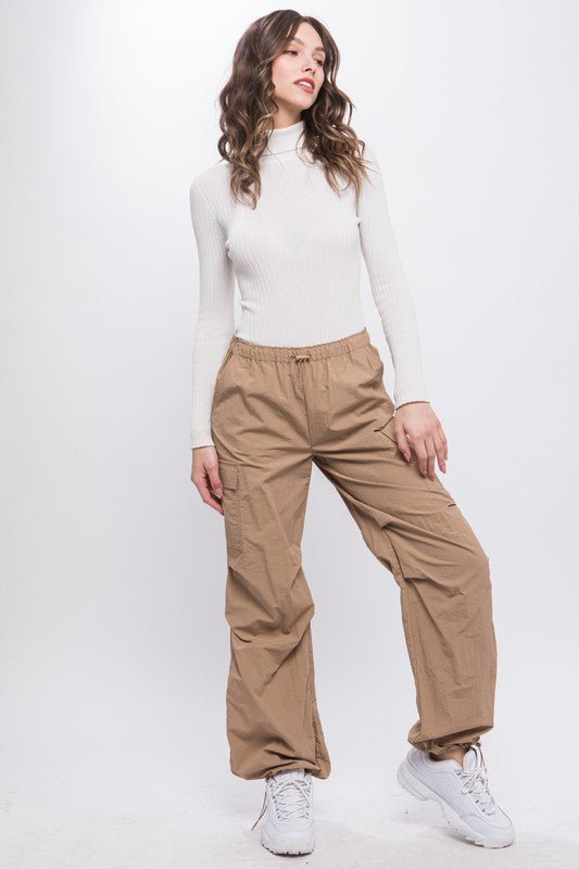 Loose Fit Parachute Cargo Pants - Coeur de la Mode