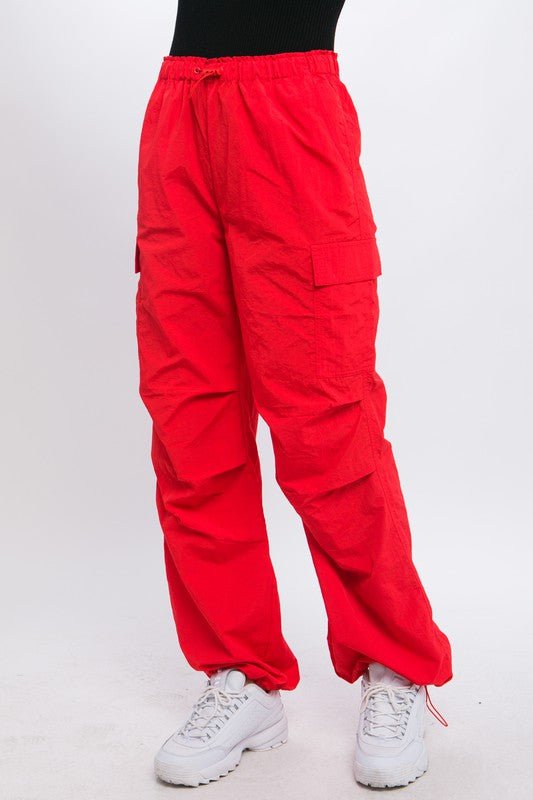 Loose Fit Parachute Cargo Pants - Coeur de la Mode
