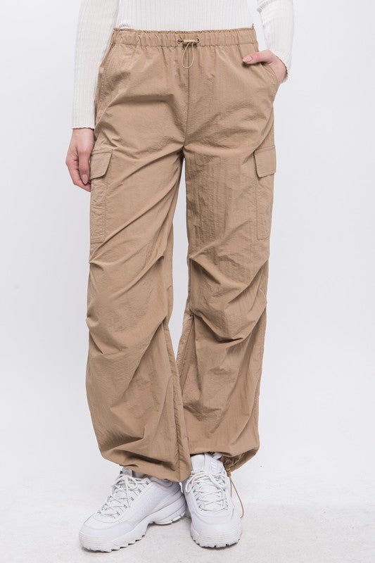Loose Fit Parachute Cargo Pants - Coeur de la Mode
