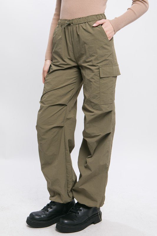 Loose Fit Parachute Cargo Pants - Coeur de la Mode