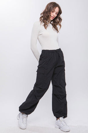 Loose Fit Parachute Cargo Pants - Coeur de la Mode