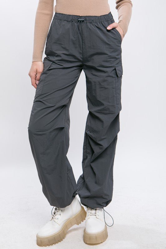 Loose Fit Parachute Cargo Pants - Coeur de la Mode