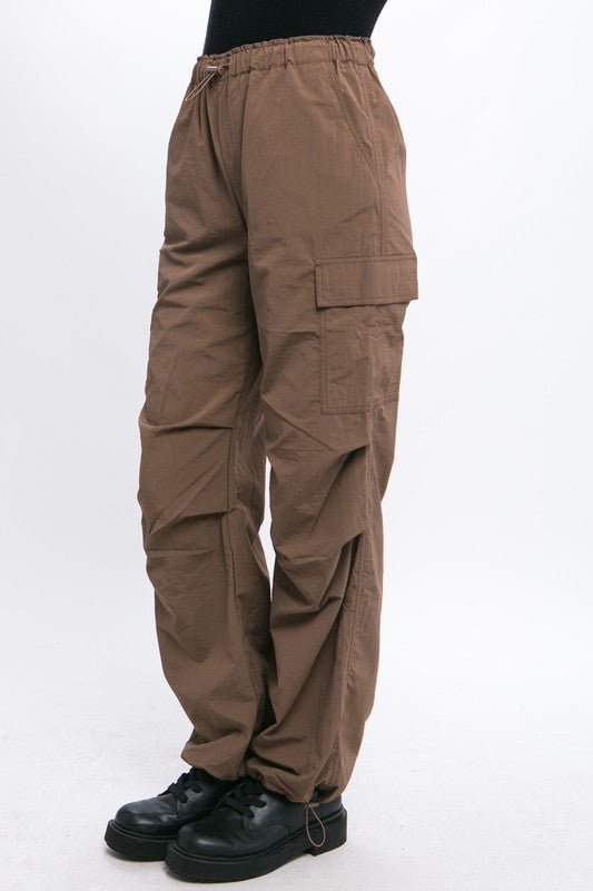 Loose Fit Parachute Cargo Pants - Coeur de la Mode