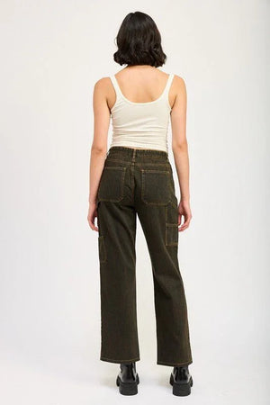 MID RISE JEANS WITH FRONT POCKETS - Coeur de la Mode
