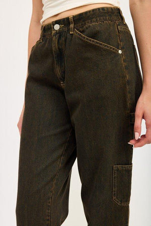 MID RISE JEANS WITH FRONT POCKETS - Coeur de la Mode