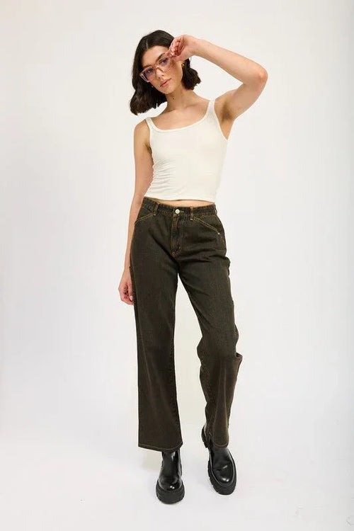 MID RISE JEANS WITH FRONT POCKETS - Coeur de la Mode
