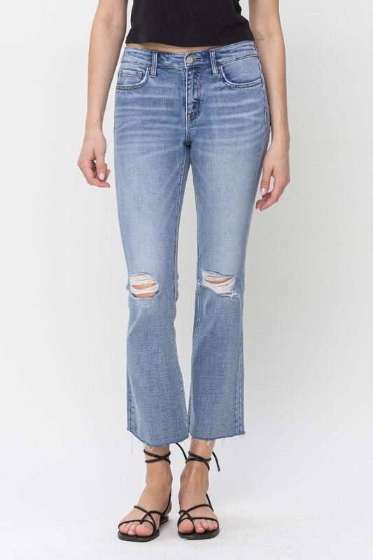 Mid Rise Kick Flare Jeans - Coeur de la Mode