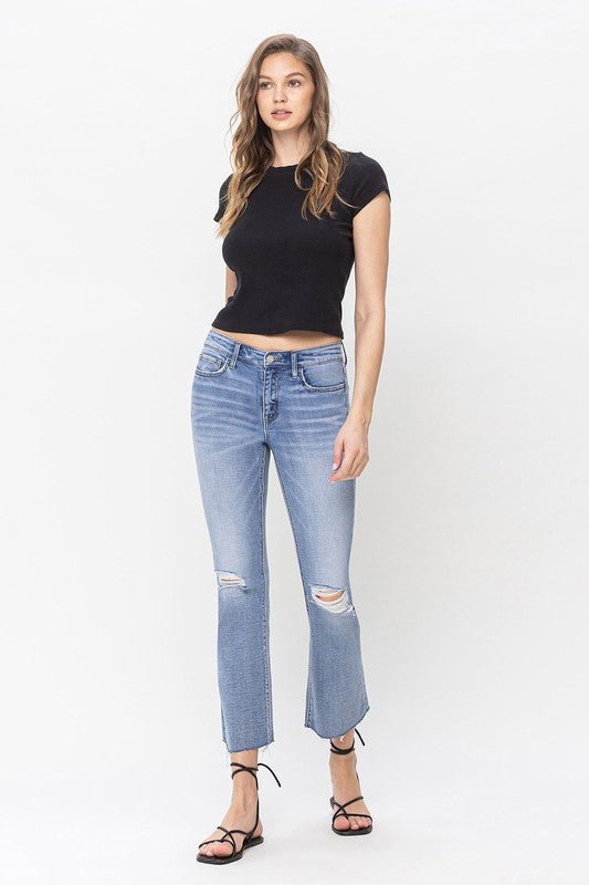 Mid Rise Kick Flare Jeans - Coeur de la Mode