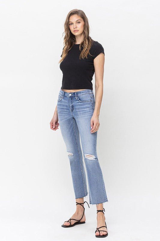 Mid Rise Kick Flare Jeans - Coeur de la Mode