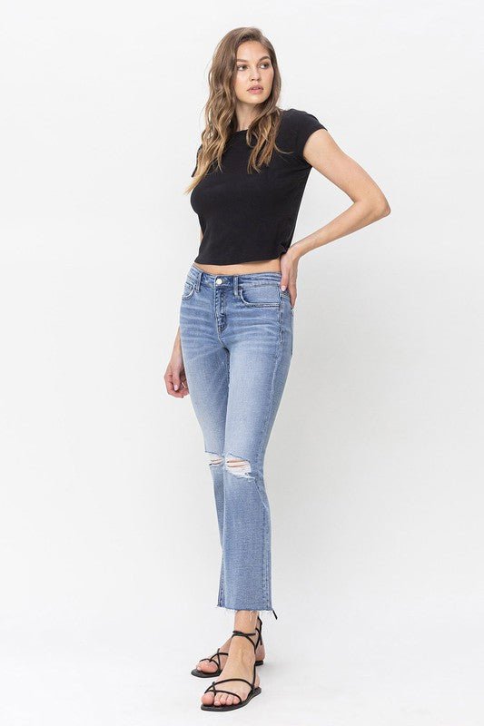 Mid Rise Kick Flare Jeans - Coeur de la Mode