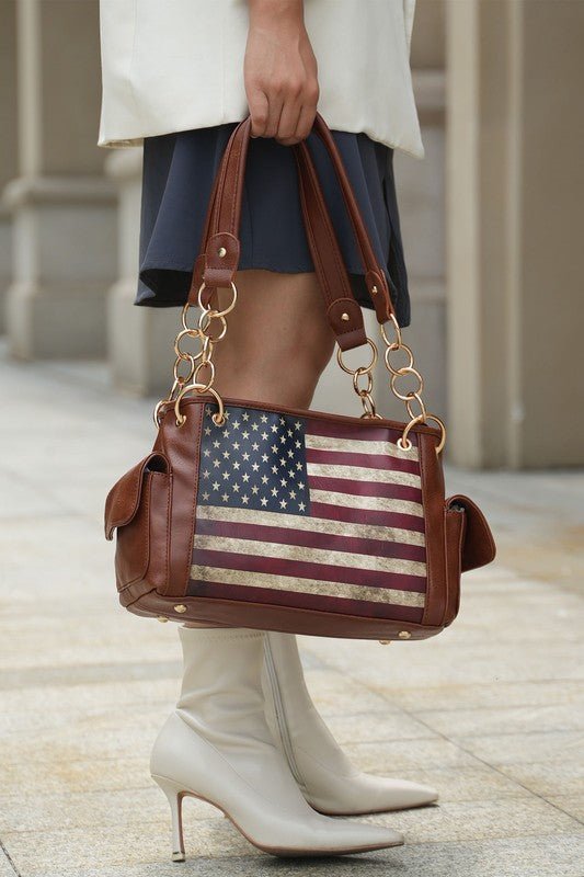 MKF Alaina Women's Flag Shoulder Bag by Mia K - Coeur de la Mode