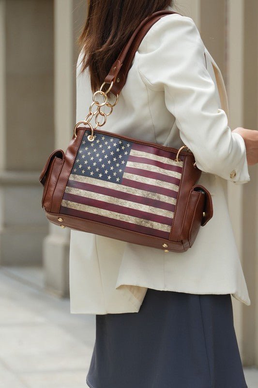 MKF Alaina Women's Flag Shoulder Bag by Mia K - Coeur de la Mode
