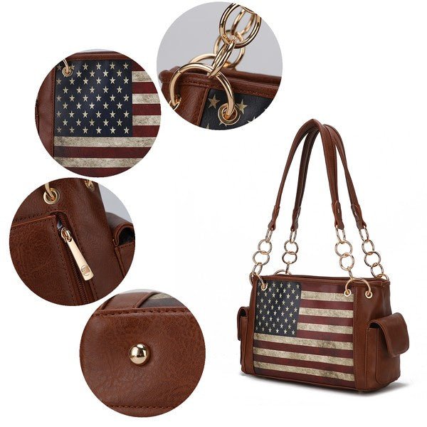 MKF Alaina Women's Flag Shoulder Bag by Mia K - Coeur de la Mode