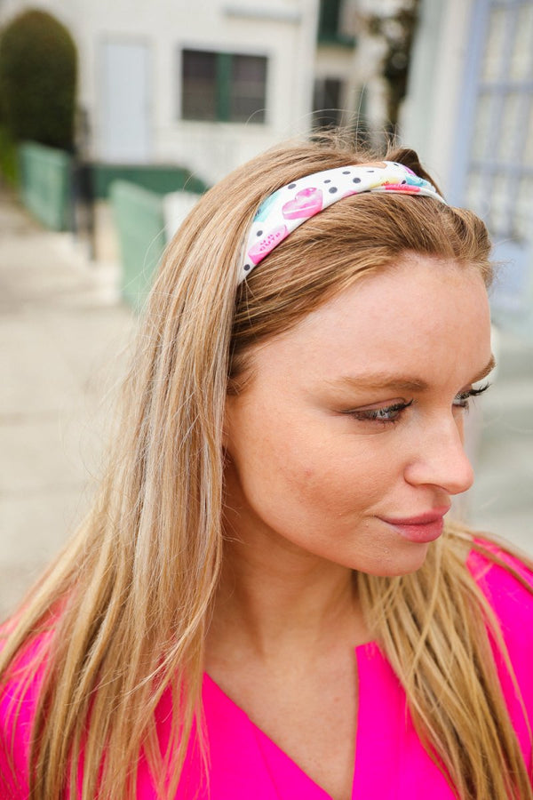 Multicolor Polka Dot & Heart Candy Twist Headband - Coeur de la Mode