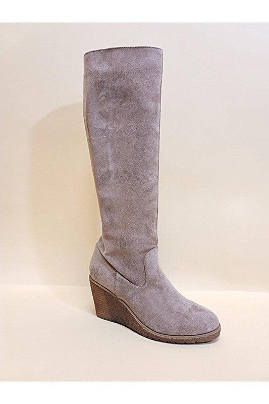 NAVAEH-WEDGES KNEE HIGH BOOTS - Coeur de la Mode