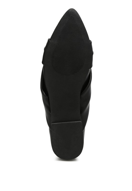 Norma Knot Detail Elasticated Ballet Flats - Coeur de la Mode