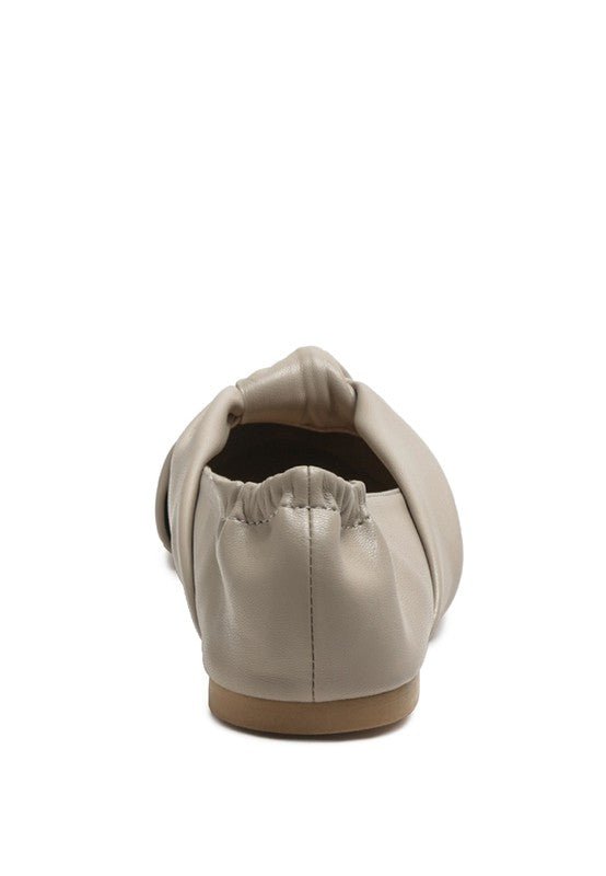 Norma Knot Detail Elasticated Ballet Flats - Coeur de la Mode