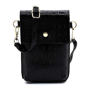 Ostrich Croc Crossbody Cell Phone Case - Coeur de la Mode