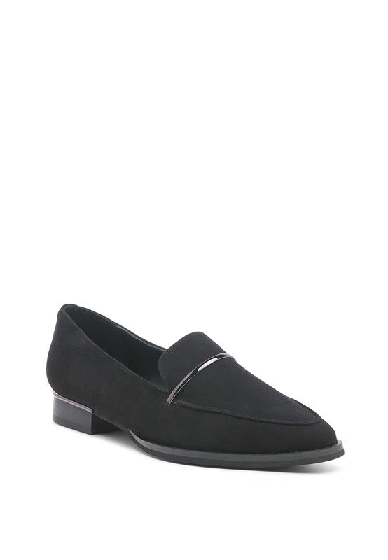 PAULINA Suede Leather Loafers - Coeur de la Mode