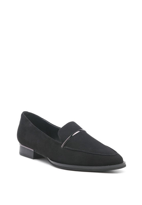 PAULINA Suede Leather Loafers - Coeur de la Mode
