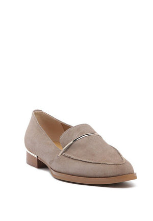 PAULINA Suede Leather Loafers - Coeur de la Mode