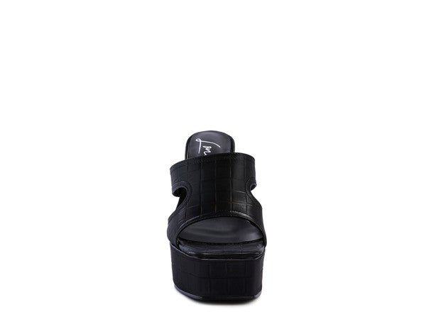 PDA High Heel Platform Croc Sandals - Coeur de la Mode
