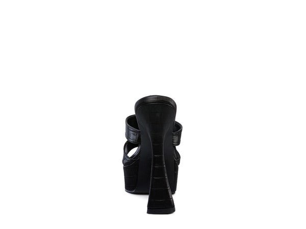 PDA High Heel Platform Croc Sandals - Coeur de la Mode
