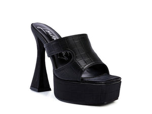 PDA High Heel Platform Croc Sandals - Coeur de la Mode