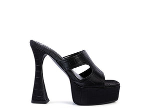 PDA High Heel Platform Croc Sandals - Coeur de la Mode