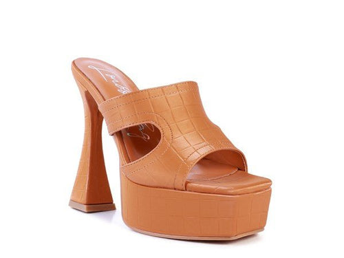 PDA High Heel Platform Croc Sandals - Coeur de la Mode