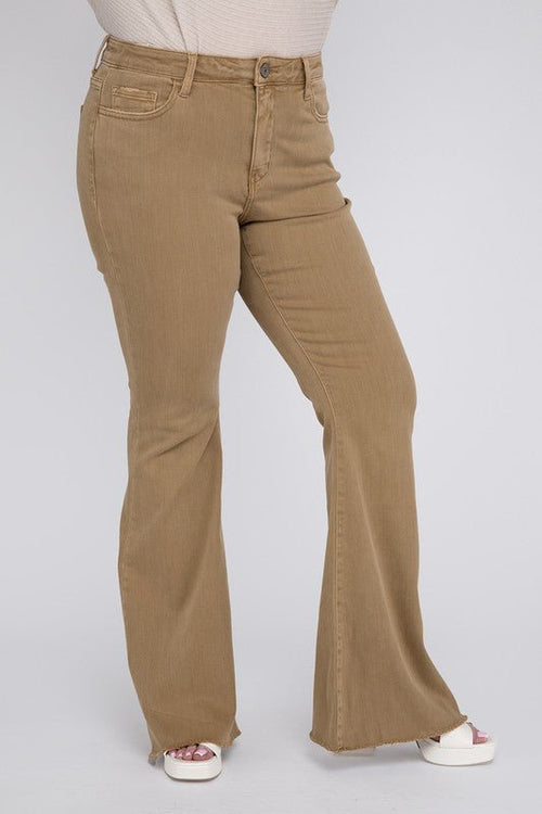 Plus Size High Rise Super Flare Jeans - Coeur de la Mode
