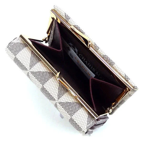 PM Monogram Kiss Lock Tri-fold Wallet - Coeur de la Mode