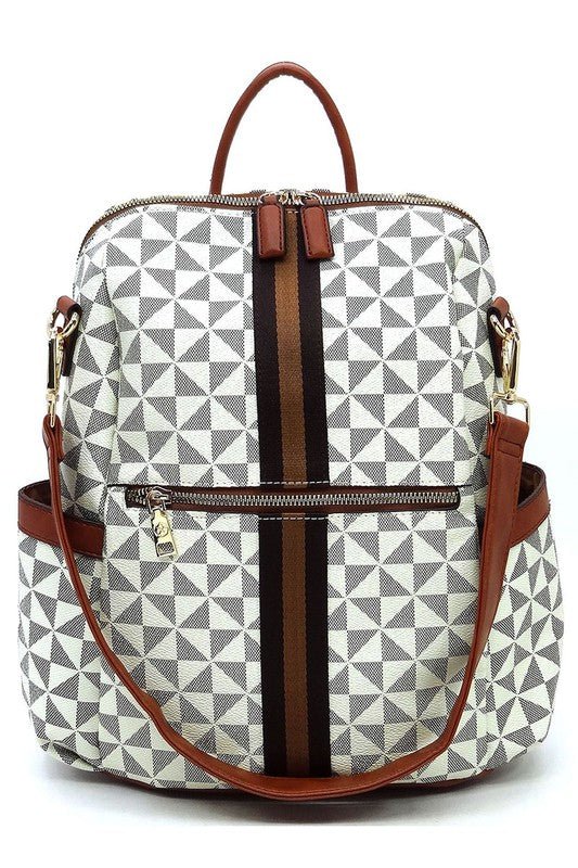 PM Monogram Striped Convertible Backpack - Coeur de la Mode