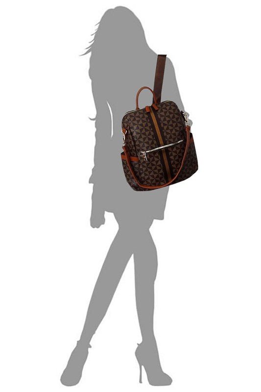 PM Monogram Striped Convertible Backpack - Coeur de la Mode